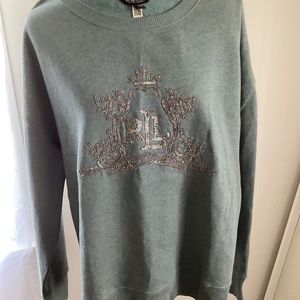 Lauren Ralph Lauren Beaded-Crest French Terry Pullover